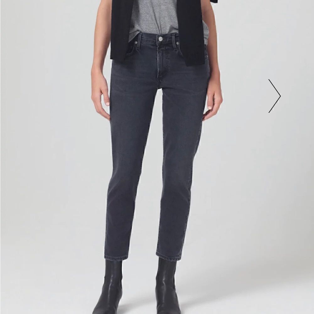 Citizens of Humanity Elsa Mid Rise Crop Slim Monochrome size 27
